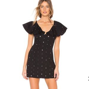 Lovers + Friends NWT Lulu Black Mini Dress M Medium NYE Cocktail Party Sequin